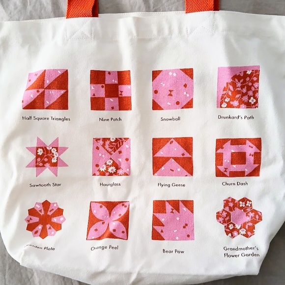NWOT Ruby Star Society Canvas Quilt Block Tote Bag - Picture 2 of 4